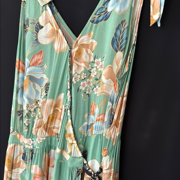 FARM for Anthropology Floral V-Neck Wrap Dress - Large - Picture 4 of 10